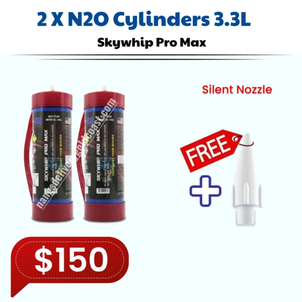 2X Skywhip Pro Max 3.3L N2O Tank