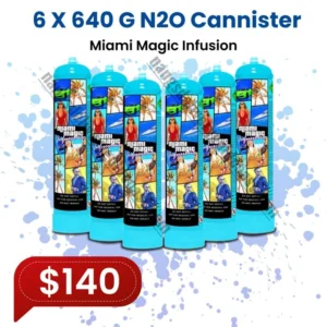 Miami Magic Infusions 640g N2O Cannister (6 Bottles)