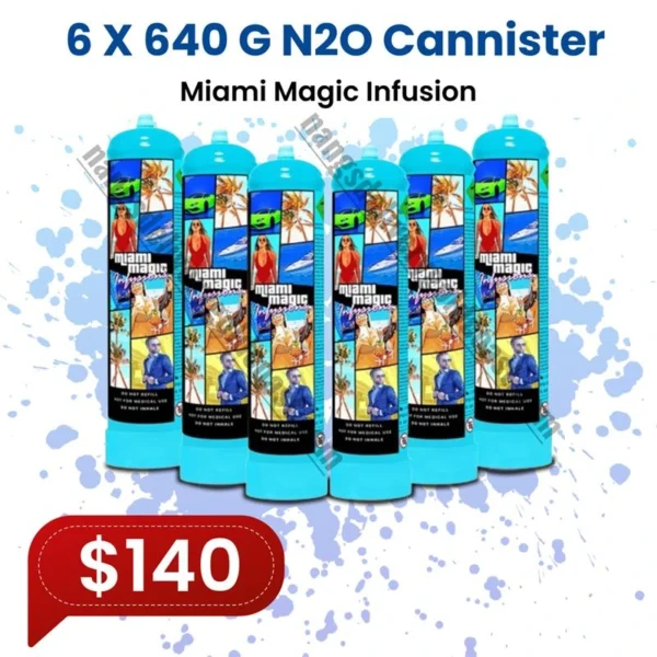 Miami Magic Infusions 640g N2O Cannister (6 Bottles)