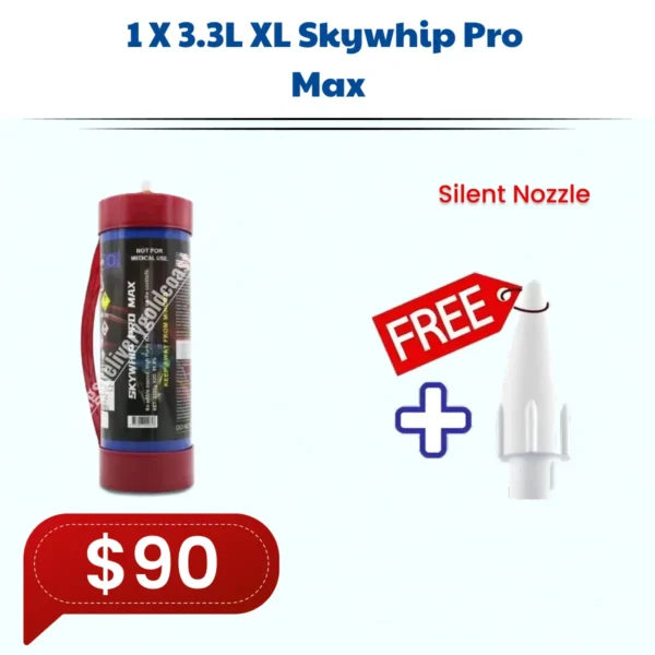 Skywhip Pro Max 3.3L XL Cream Chargers N2O Tank