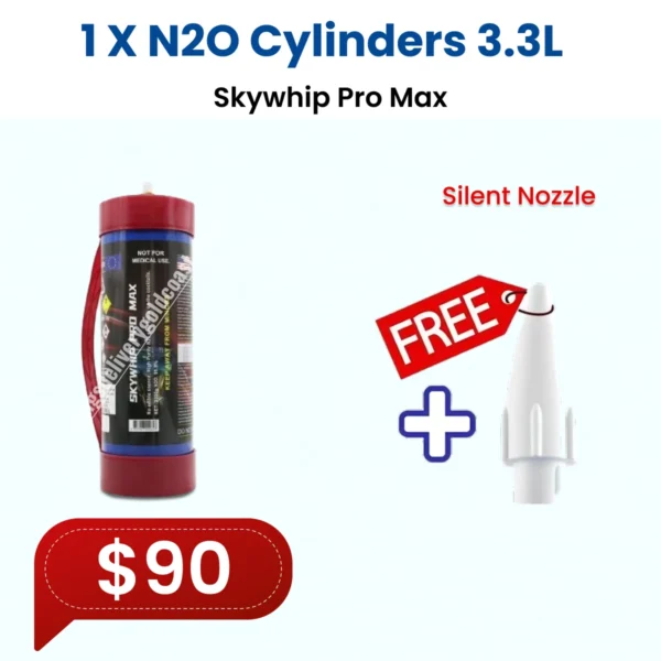 Skywhip Pro Max 3.3L XL Cream Chargers N2O Tank