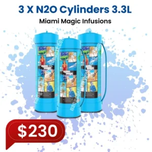 Miami Magic Infusions 3 x N2O Cylinders 3.3L