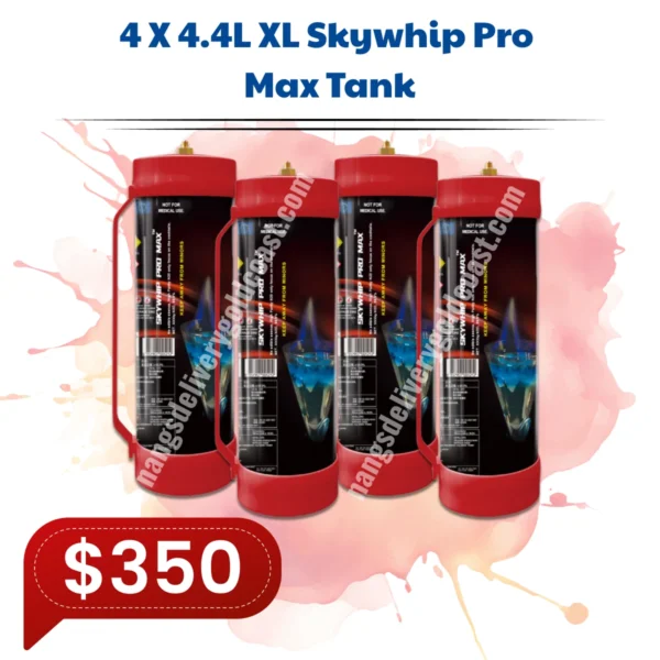 4 x Skywhip Pro Max 4.4L N2O Tank