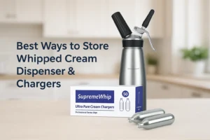 ways to store whipped cream dispenser & chargers